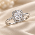 Vivienne Cushion Halo Ring — design visualisation